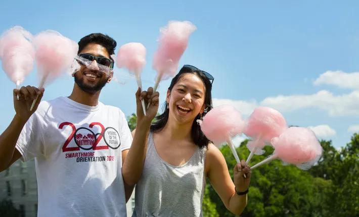 Students enjoy a carnival during orientation