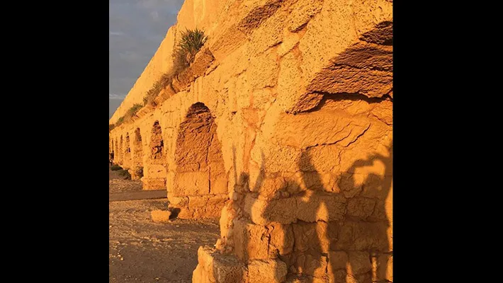 Roman aqueduct at Caesarea, Israel
