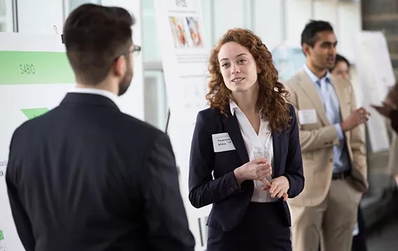 Students discuss their projects