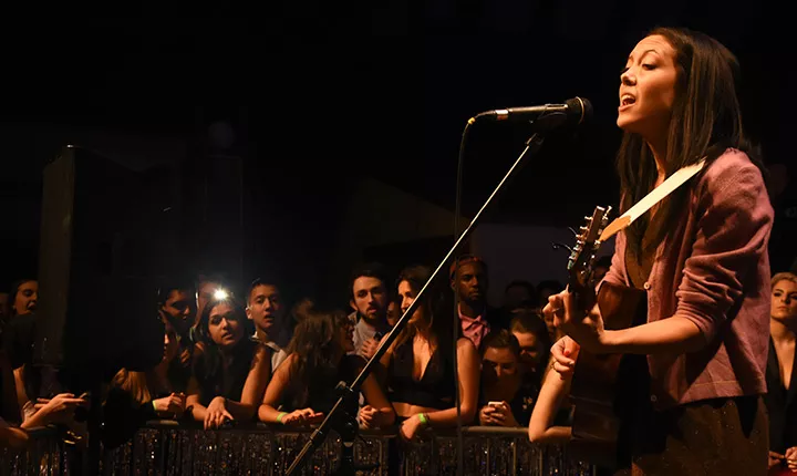 Amy Vachal '11 singing