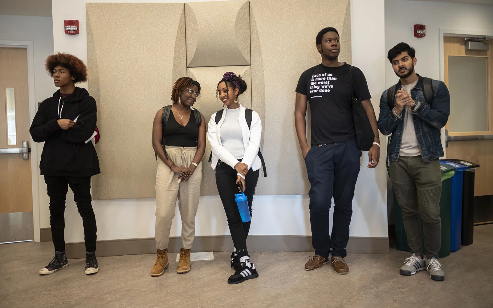 students standing in the IC