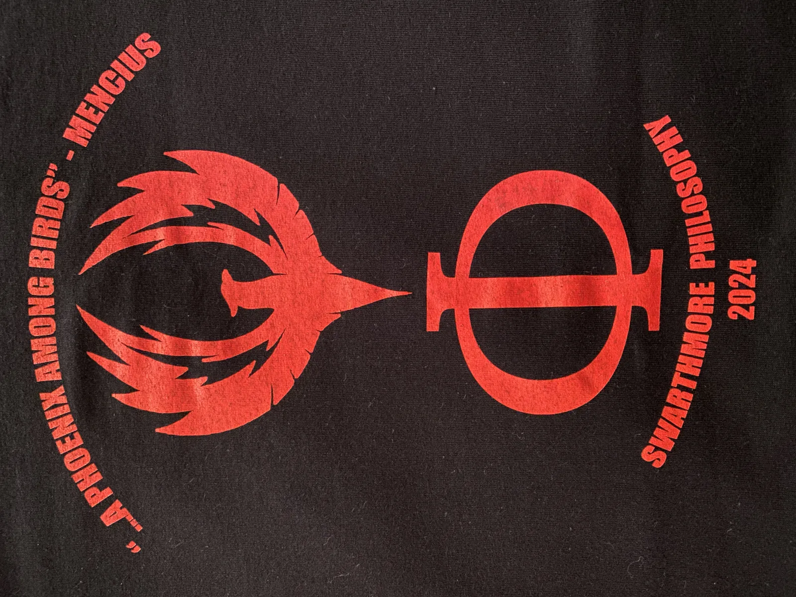 2024 Black shirt with red lettering