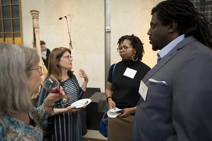 Alumni speak at the Philadelphia event
