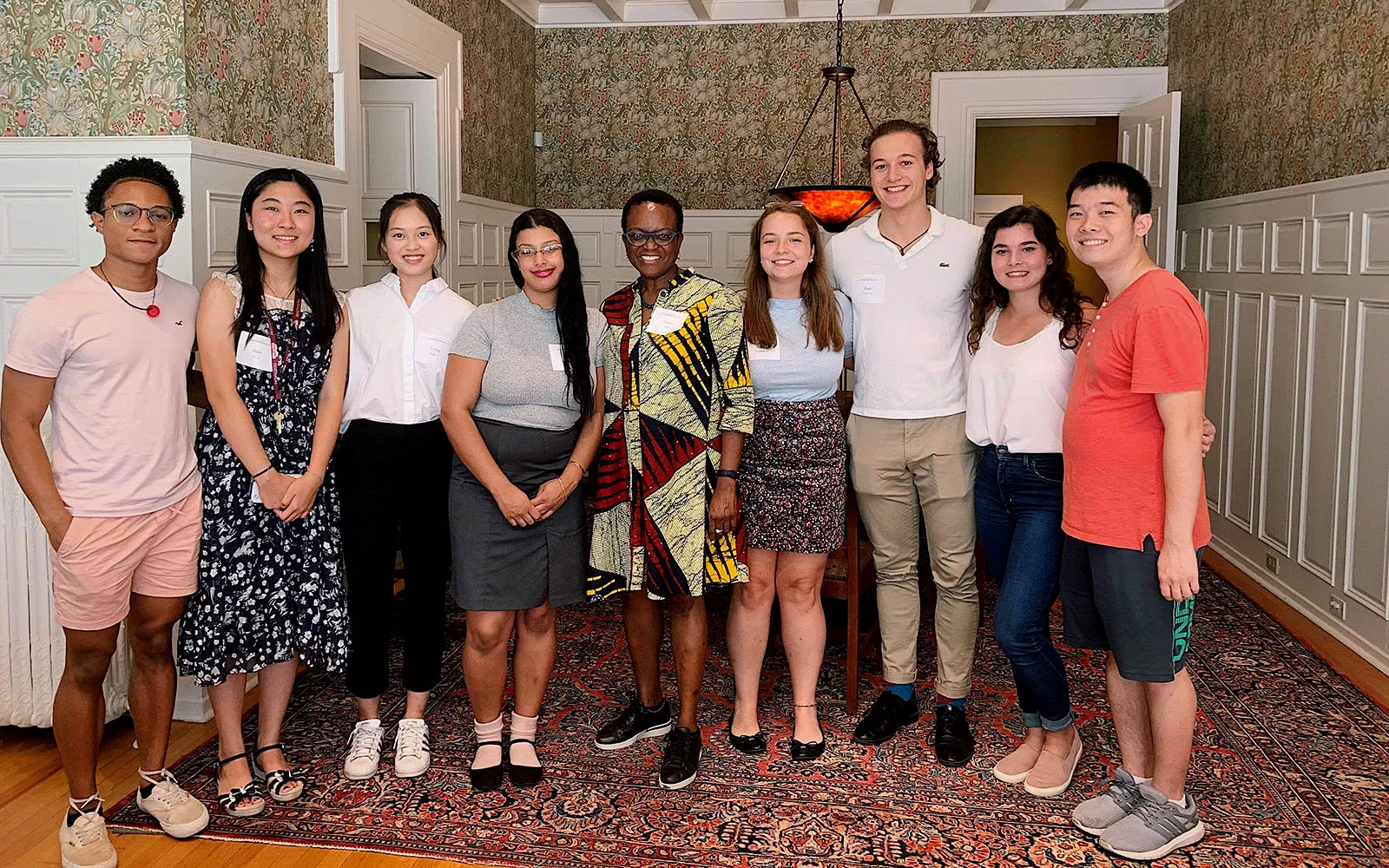 President Val Smith with students