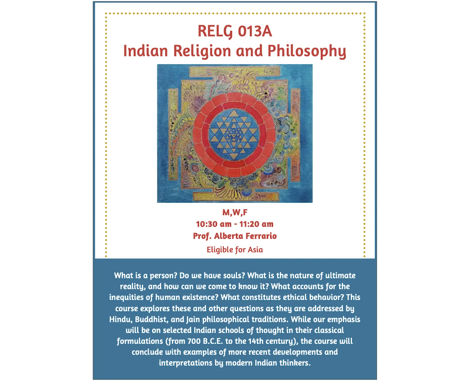 Indian Religion and Philosophy