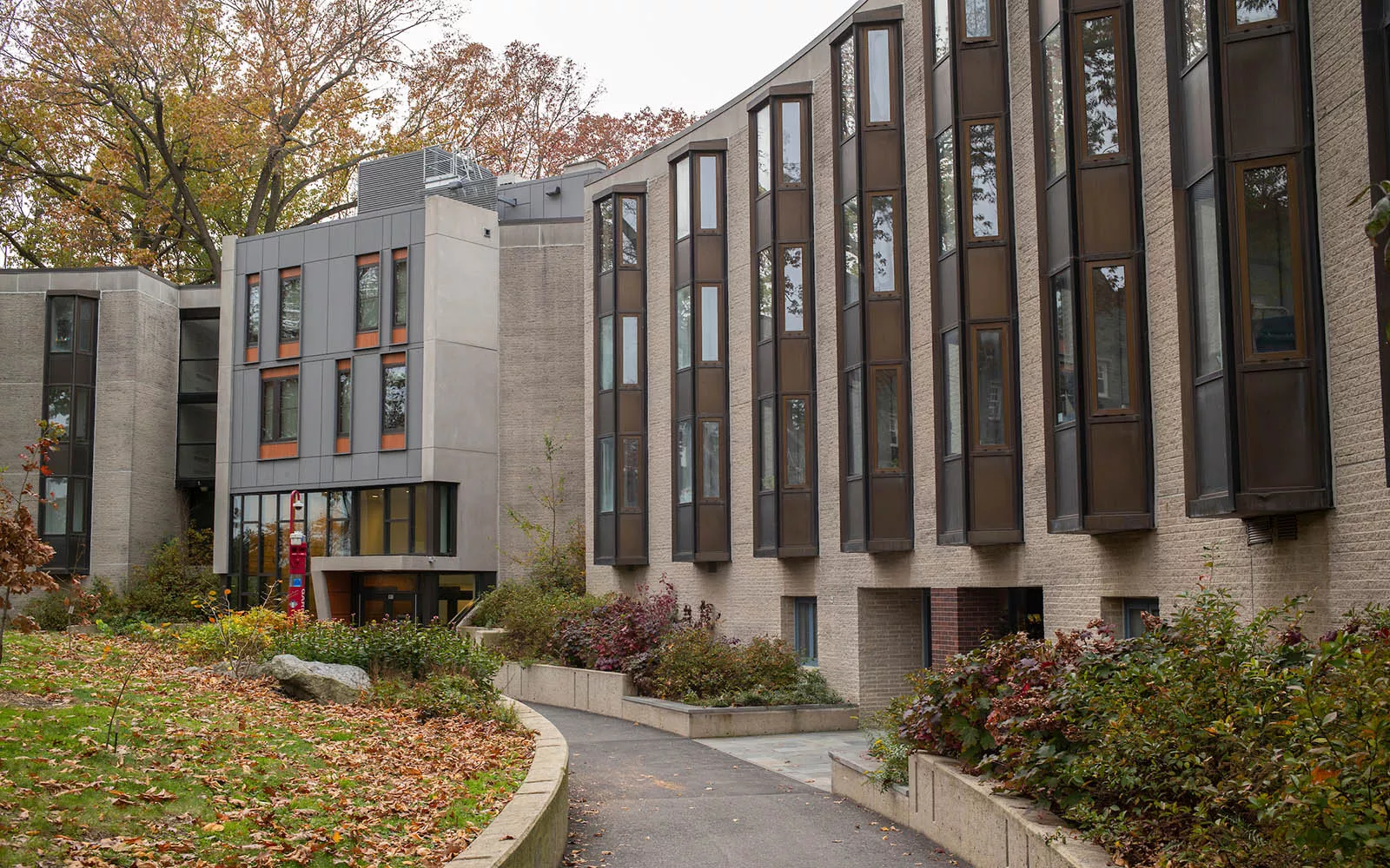 Exterior shot of Hallowell hall