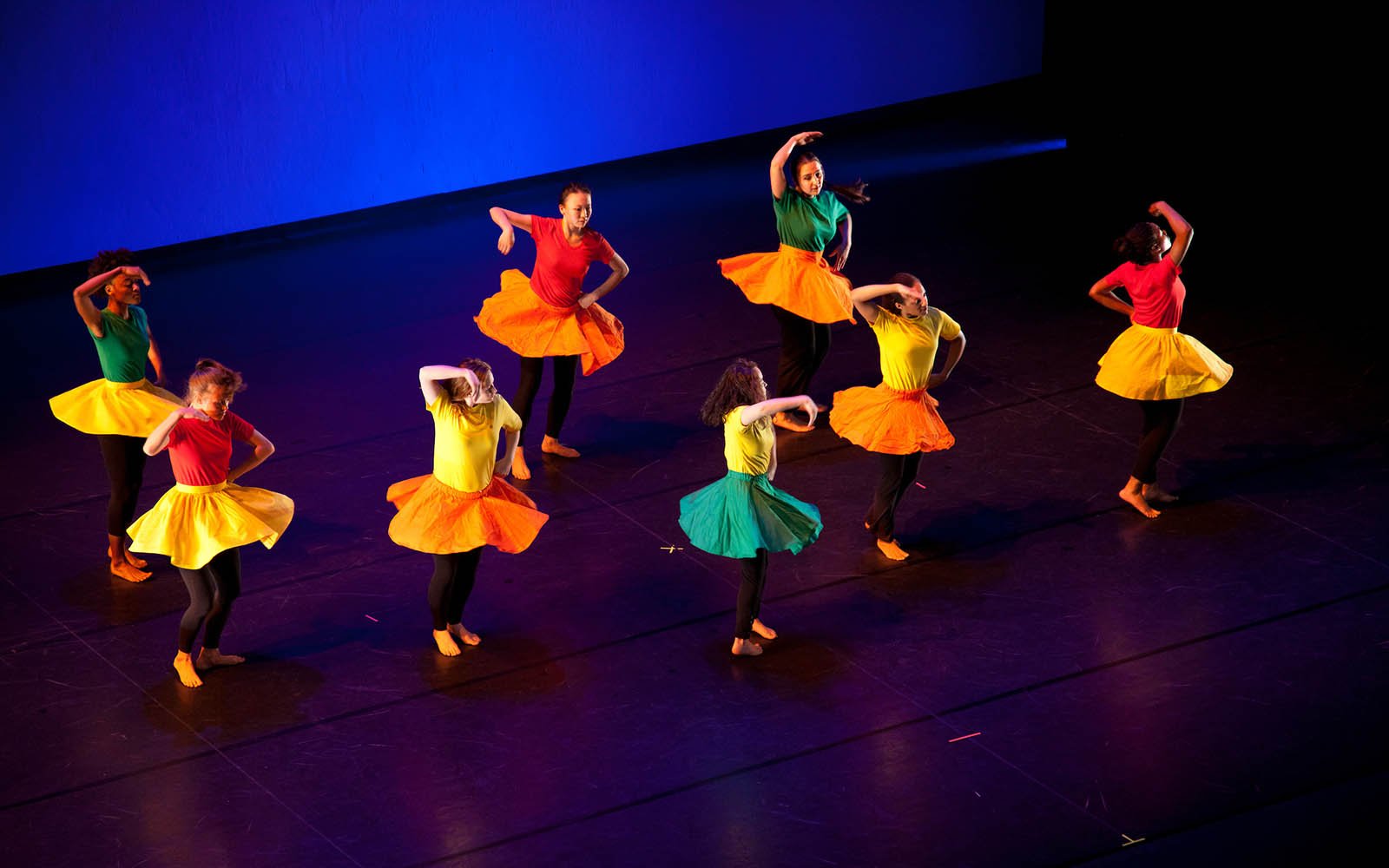 student dancers on stage