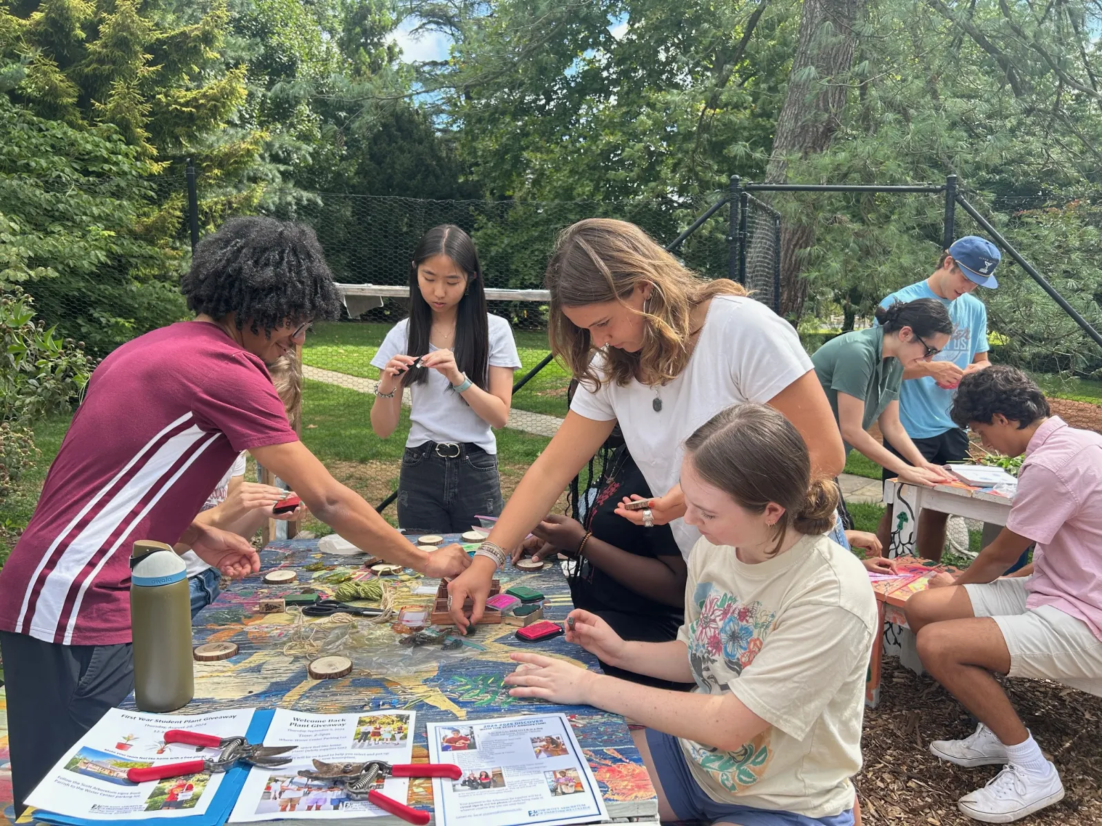 students crafting at Garden Collective 