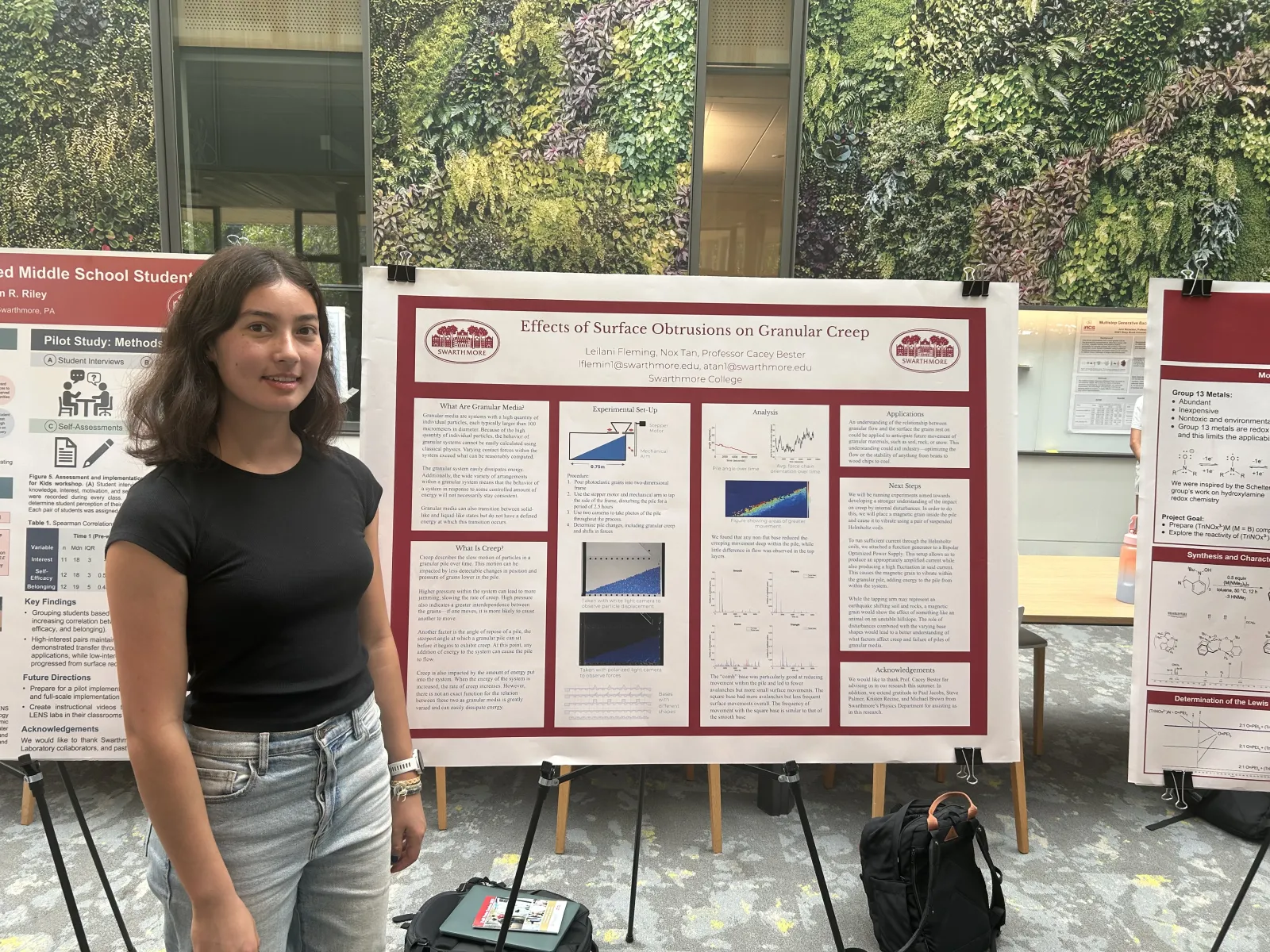 Leilani Fleming '28 presents at Sigma Xi Poster Session in September 2025.