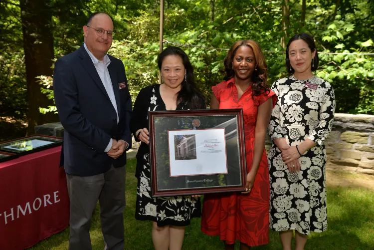 From left: Acting Co-President Rob Goldberg, Deborah How ’89, Ayanna Johnson ’09, and Acting Co-President Tomoko Sakomura