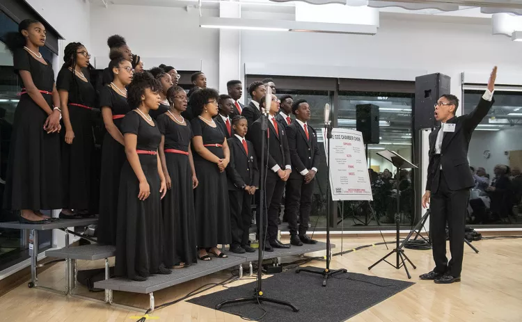 John Alston conducts the Chester Children's Chorus