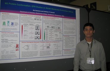 Kei presents his poster