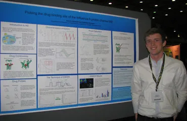 Patrick presents his poster