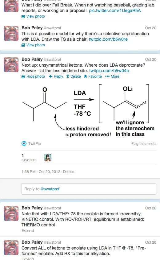 Chem 32 Prof Uses Twitter