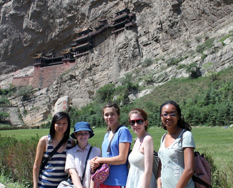 In summer 2011, Tiffany Barron '13, Eugenia Sokolskaya '13, Abigail Starr '13, Emmal Saarel '14 and Rebecca Teng '14 conducted a research field-trip to Shanxi, China. Supervised by Lala Zuo, Assistant Professor of Chinese, and financed by the ASIANetwork Freeman Student-Faculty Fellows Program. 