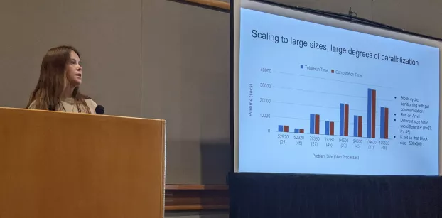 Tillie Feguson giving PEARC talk