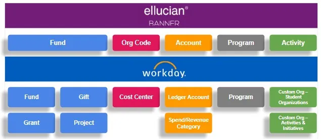 diagram of the banner to workday transition