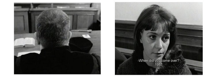Stills from Yesterday girl of judge and Anita in court.