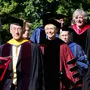 Faculty Marshall Don Shimamoto leads the procession