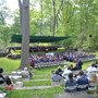 The installation ceremony took place in the Scott Outdoor Amphitheater