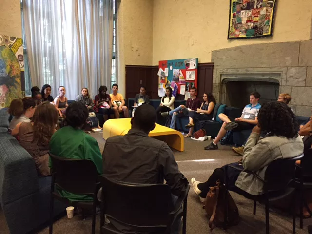 Students at a Mass Incarceration Discussion