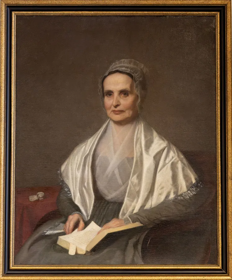 Oil portrait of college founder Lucretia Mott