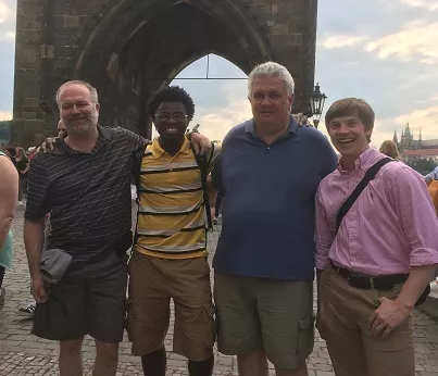 Dr. John Trent, Deondre Jordan, Dr. Brad Chaires, & Barrett Powell.