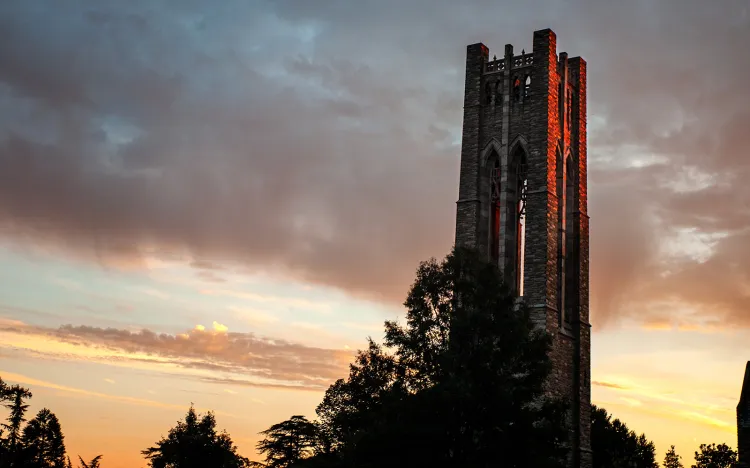 Sunset near Clothier Tower