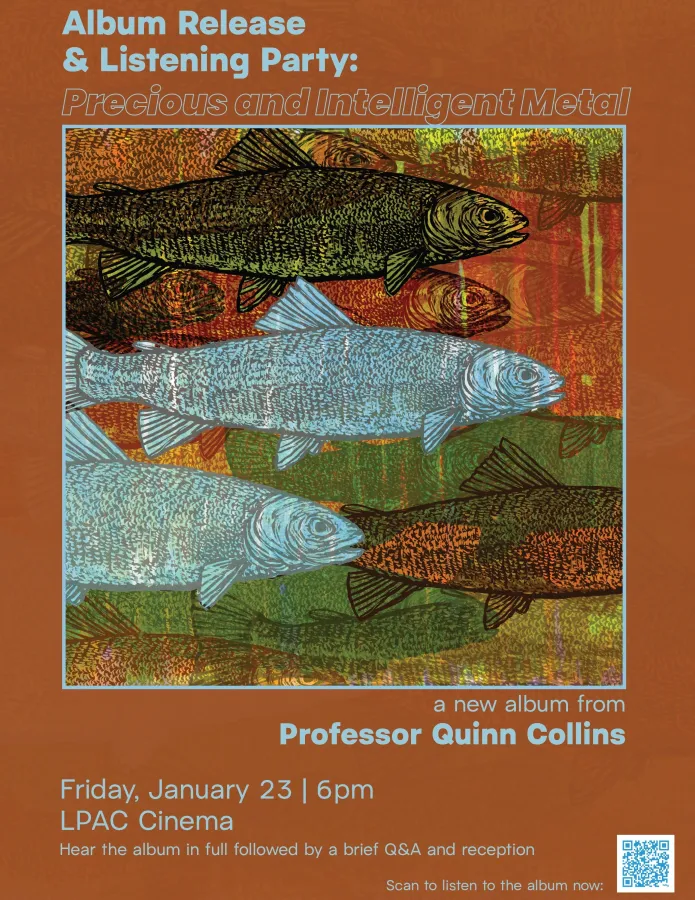 Album cover for Precious and Intelligent Metal featuring a painting of fish