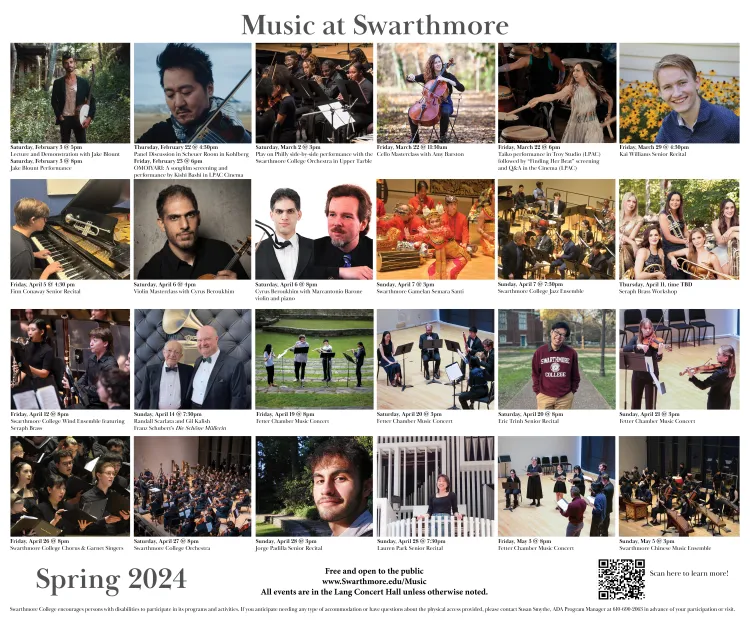 Spring '24 Programming Preview :: Music :: Swarthmore College