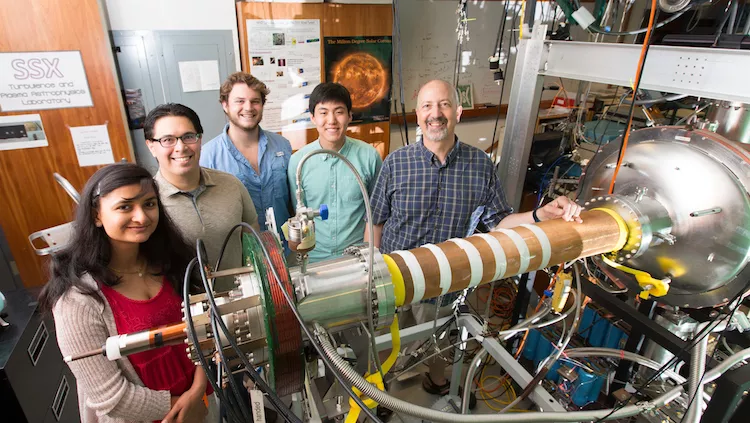 Mike Brown and students in lab