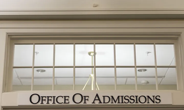 iBeacon above Office of Admissions