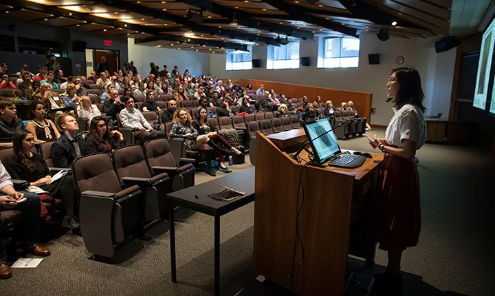 Diane Lee '18 presents at Senior Showcase