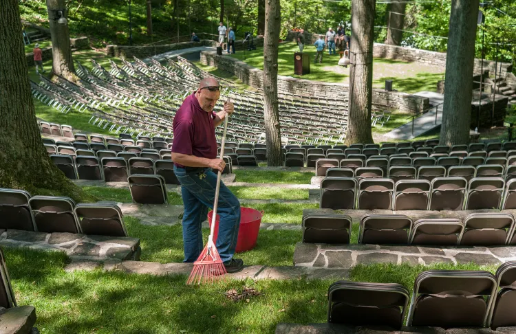 Will Evans Jr in amphitheater