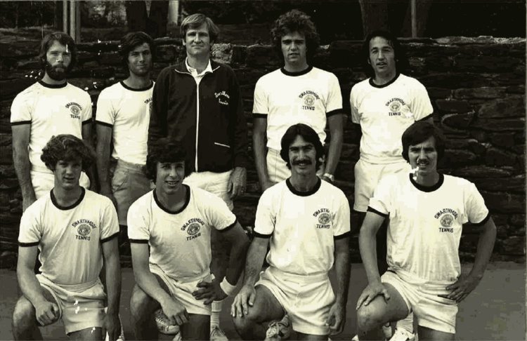 group picture of 1977 men's tennis team