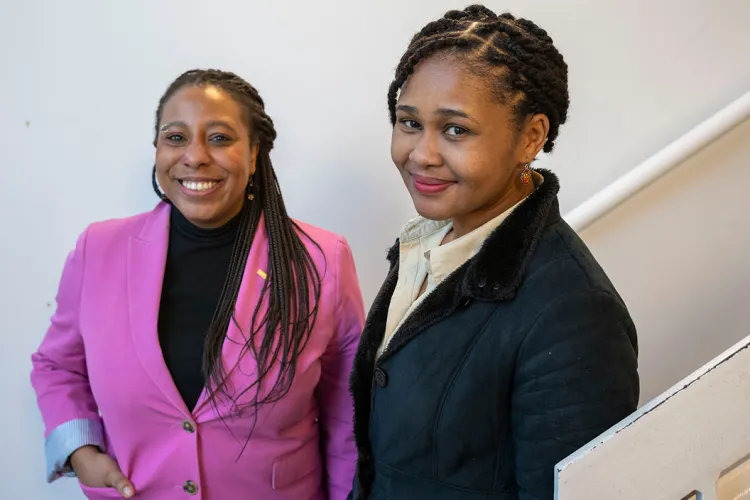 From left: Morgan Parker and 