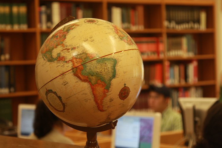 Globe in library
