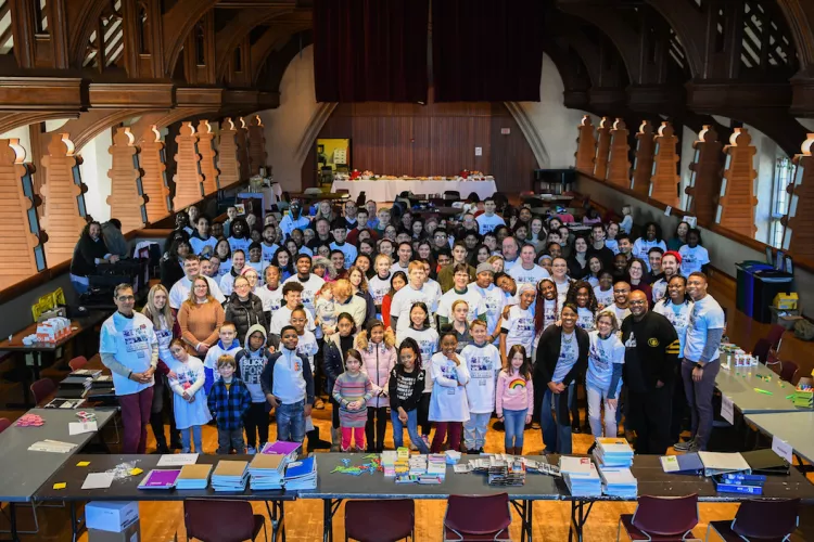 Volunteers in Upper Tarble for MLK Day event