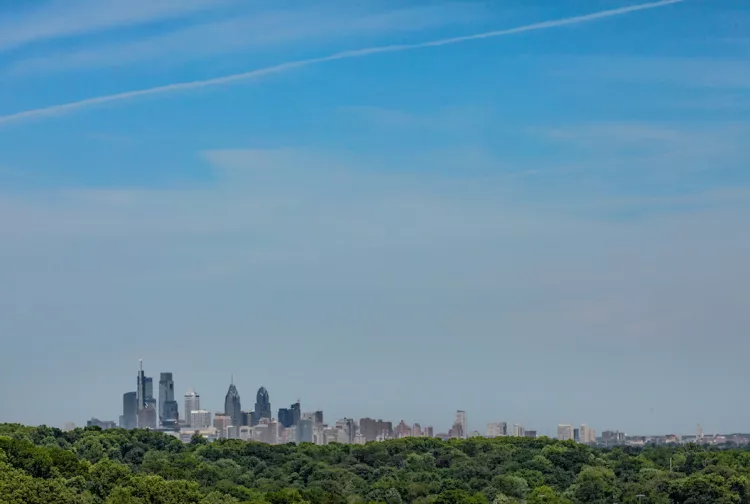 Philly skyline from Swarthmore