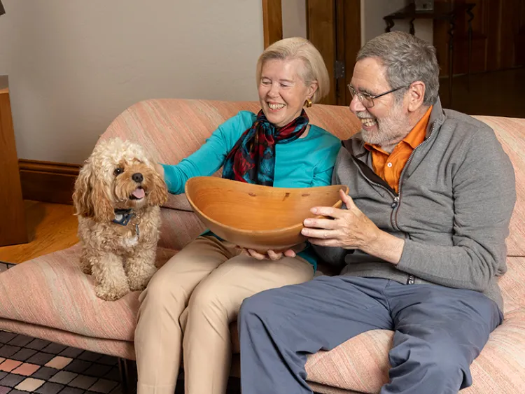Shankers with family dog