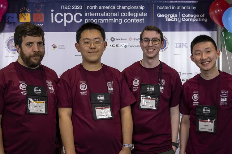 Students pose at international computing competition