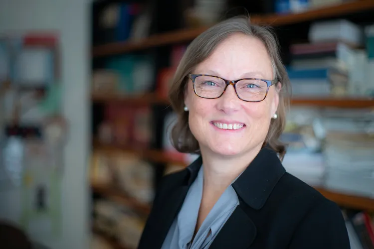 Amanda Bayer in her office