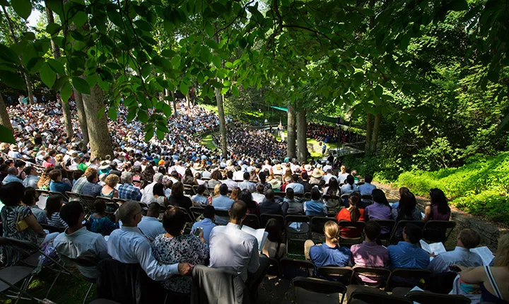 2015 Commencement in Scott Outdoor Amphitheater