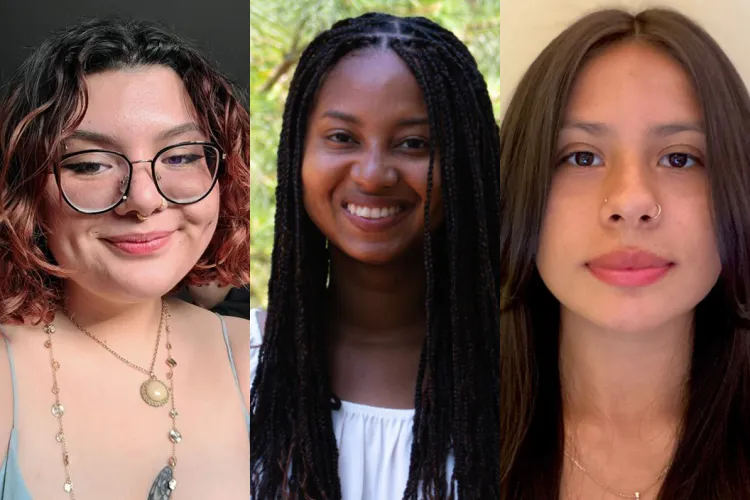 Collage of Lucia Navarro ’24, Destiny Rosulme ’24, and Giselle Vigil ’24