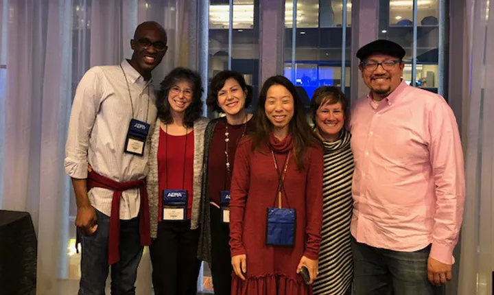 Joseph Derrick Nelson, Lisa Smulyan '76, Elaine Allard '01, Roseann Liu, Jennifer Bradley, and Edwin Mayorga.