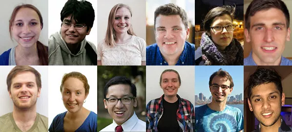 Collage of the 12 fellowship winners
