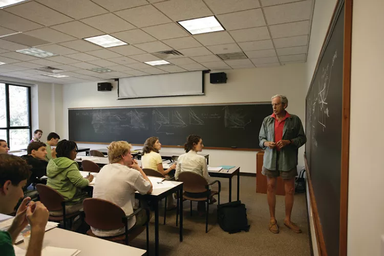 Rob Hollister teaches class