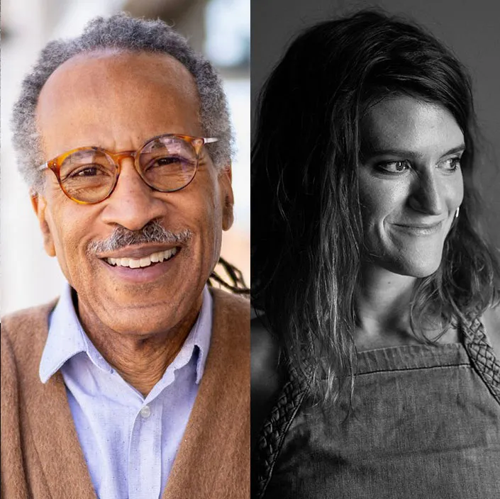 From left: Louis Massiah and Lulu Miller ’05.