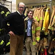 Students poses with externship mentor