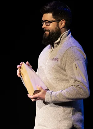 Mike harper with Greg Brown award